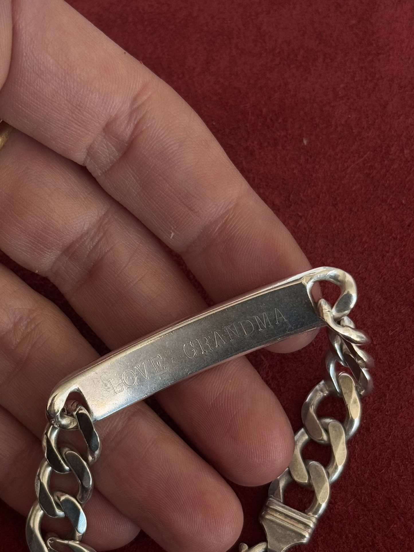 Vintage Silver ID Bracelet